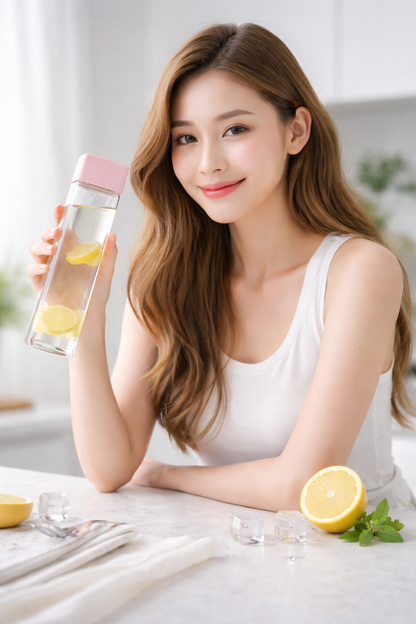 aesthetic water bottle gym/office/school/college 3 pcs transparent